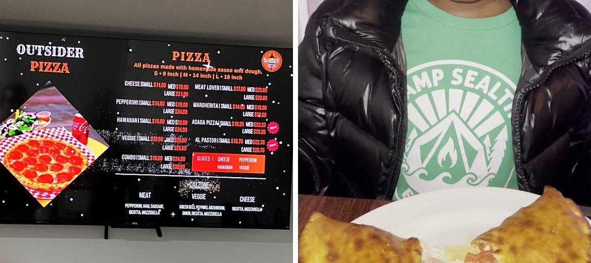 Outsider Pizza Menu